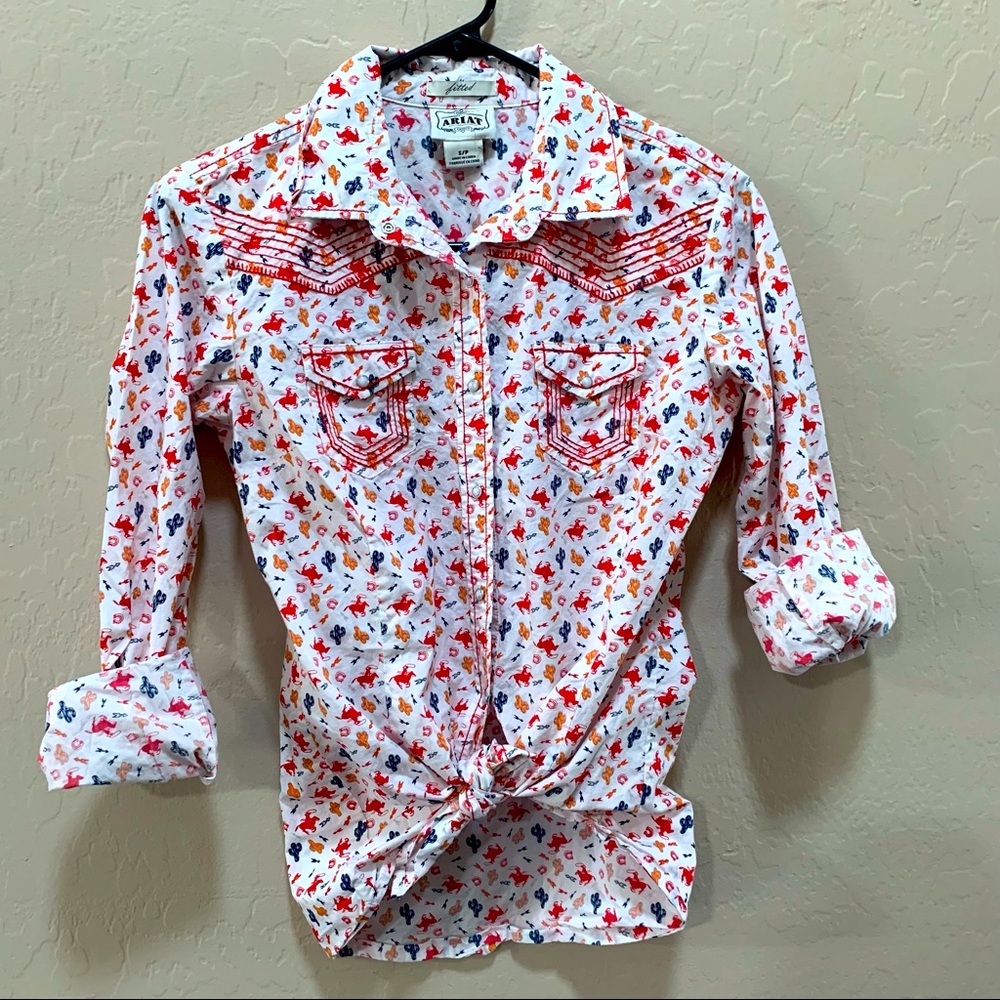 Ariat western country button up small s